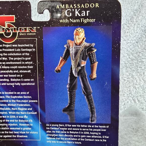 Vtg WB Toy Babylon 5 Ambassador G'Kar Action Figure 1997 Narn Fighter Warner Bro - Picture 10 of 11